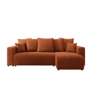 Canapé d'angle convertible 4 places en tissu anti tâche ter…