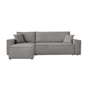Canapé d'angle convertible 4 places en tissu bouclette - Gr…