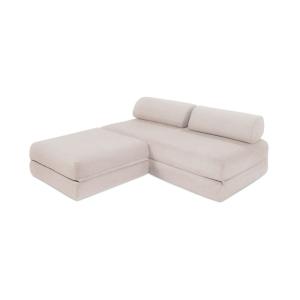 Canapé d'angle convertible 4 places en tissu imperméable be…