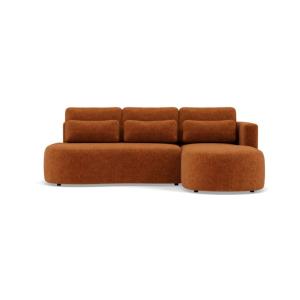 Canapé d'angle convertible 4 places en tissu texturé terrac…