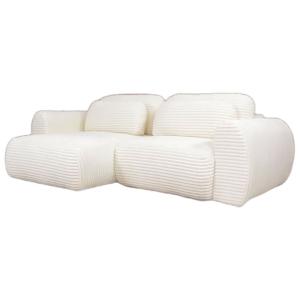 Canapé d'angle convertible 5 P en velours côtelé grosse mai…