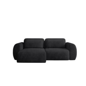 Canapé d'angle convertible 5P en velours côtelé grosse mail…