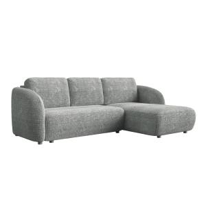 Canapé d'angle convertible 6 places en tissu