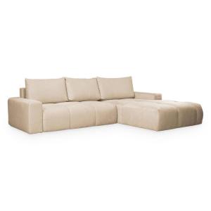 Canapé d'angle convertible 6 places en velours