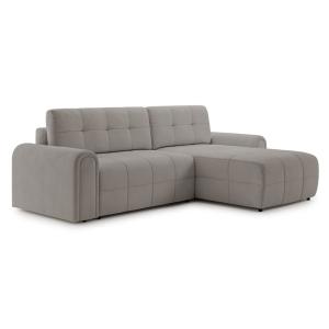 Canapé d’angle convertible avec coffre, en chenille grège,…