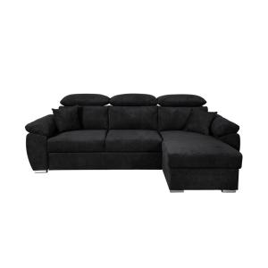 Canapé d'angle convertible avec têtières réglables en tissu…