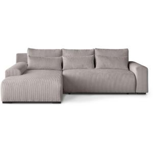 Canapé d'angle convertible cappuccino gauche