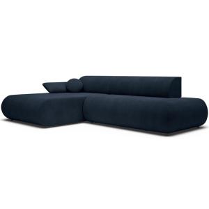 Canapé d'angle convertible, Chenille, angle à gauche, Bleu…