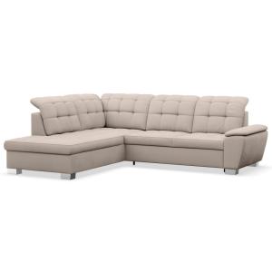 Canapé d’angle convertible, côté gauche, beige