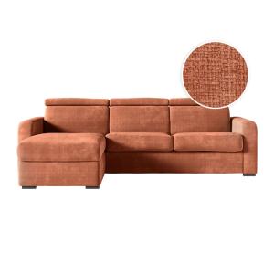 Canapé d'angle convertible couchage 140x190cm en tissu terr…