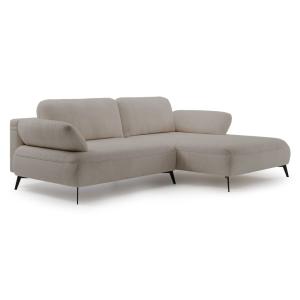 Canapé d’angle convertible en tissu chenille, côté droit, b…