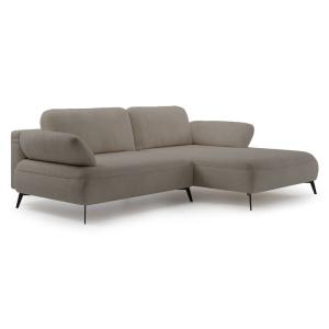 Canapé d’angle convertible en tissu chenille, côté droit, b…