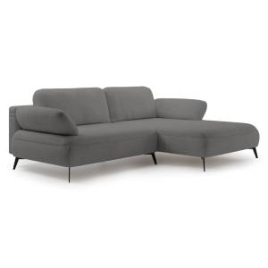 Canapé d’angle convertible en tissu chenille, côté droit, g…