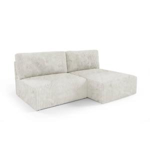 Canapé d'angle convertible et modulable 4 places en côtelé…