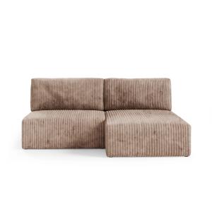 Canapé d'angle convertible et modulable 4 places en côtelé…