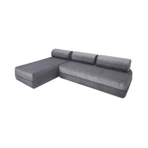 Canapé d'angle convertible et modulable 6 places en velours…