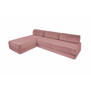 Canapé d'angle convertible et modulable 6 places en velours…