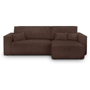 Canapé d'angle convertible réversible 4 places en velours c…