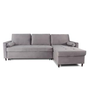 Canapé d'angle convertible réversible 4 places en velours g…