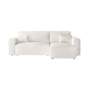 Canapé d'angle convertible réversible en tissu bouclette -…