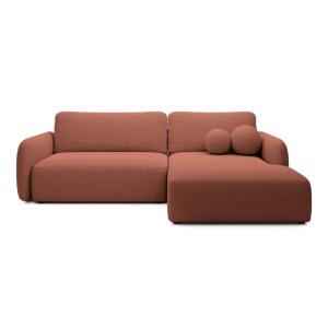 Canapé d'angle convertible tissu bouclette 4 places Terraco…