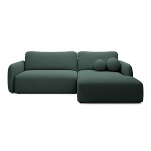 Canapé d'angle convertible tissu bouclette 4 places Vert -…