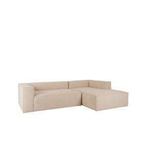 Canapé d'angle droit 3/4 places en bouclé couleur beige 250…