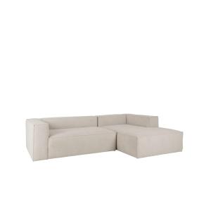 Canapé d'angle droit 3/4 places en bouclé couleur gris clai…