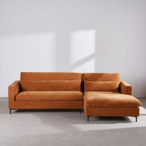 Canapé d'angle droit 4/5 places avec têtières relevables ef…