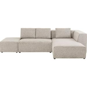 Canapé d'angle droit 4 places en polyester machiato