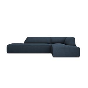 Canapé d'angle droit 4 places en tissu structurel bleu mari…