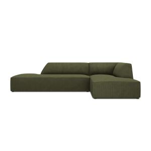 Canapé d'angle droit 4 places en tissu velours côtelé vert…
