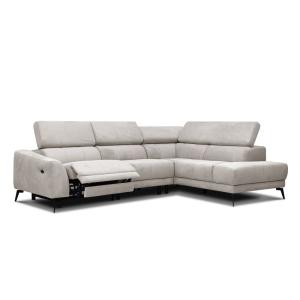 Canapé d'angle  droit 5 pl, 1 relax; beige