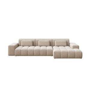 Canapé d'angle droit beige foncé