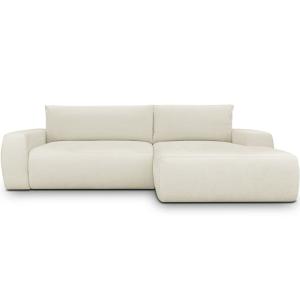 Canapé d'angle droit convertible 3 places en tissu chenille…