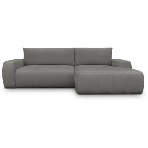 Canapé d'angle droit convertible 3 places en tissu chenille…