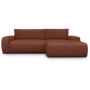 Canapé d'angle droit convertible 3 places en tissu chenille…