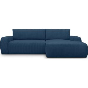 Canapé d'angle droit convertible 3 places en velours côtelé…