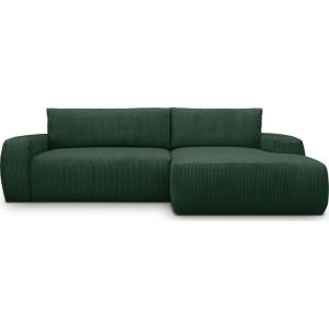 Canapé d'angle droit convertible 3 places en velours côtelé…