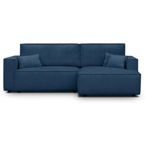 Canapé d'angle droit convertible 3 places - velours côtelé…