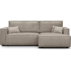 Canapé d'angle droit convertible 3 places - velours côtelé…