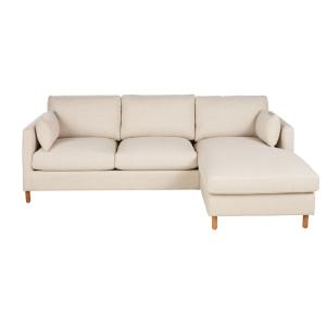 Canapé d'angle droit convertible 4/5 places en textile tram…