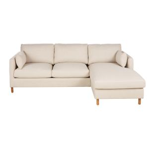 Canapé d'angle droit convertible 4/5 places en textile tram…
