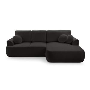 Canapé d'angle droit convertible 4 places en tissu bouclett…