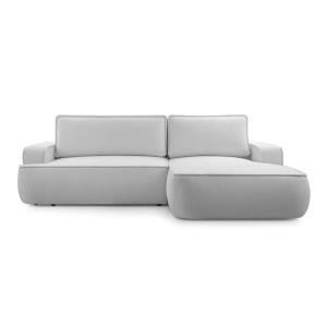 Canapé d'angle droit convertible 4 places en tissu texturé…