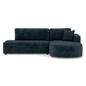 Canapé d'angle droit convertible 4 places en velours textur…