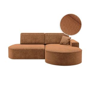 Canapé d'angle droit convertible 4pl MARLO tissu chenille t…