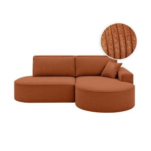 Canapé d'angle droit convertible 4pl MARLO velours côtelé t…