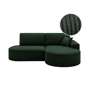 Canapé d'angle droit convertible 4pl MARLO velours côtelé v…