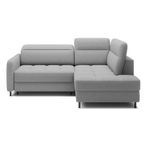 Canapé d'angle droit convertible 5 places en tissu bouclett…